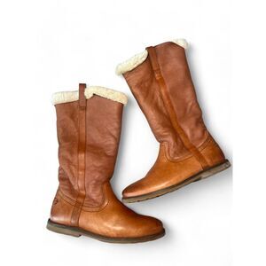 FRYE Shearling Sherpa Lined Tall Boots Womens Size 10 Western Heritage Cabincore